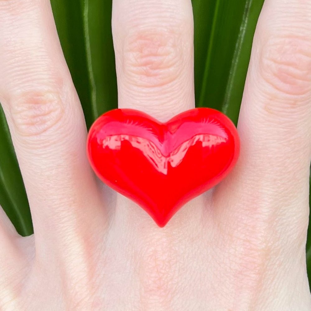 Acrylic ring "HEART"❤️ - Picture 2 of 4